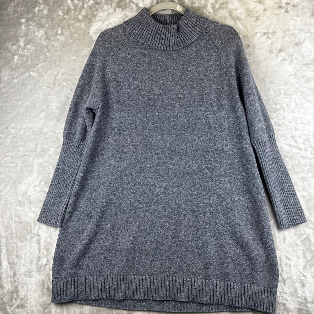 Isabella Oliver Sweater Women Medium Gray Mock Neck‎ Long Sleeve Cotton (1650)